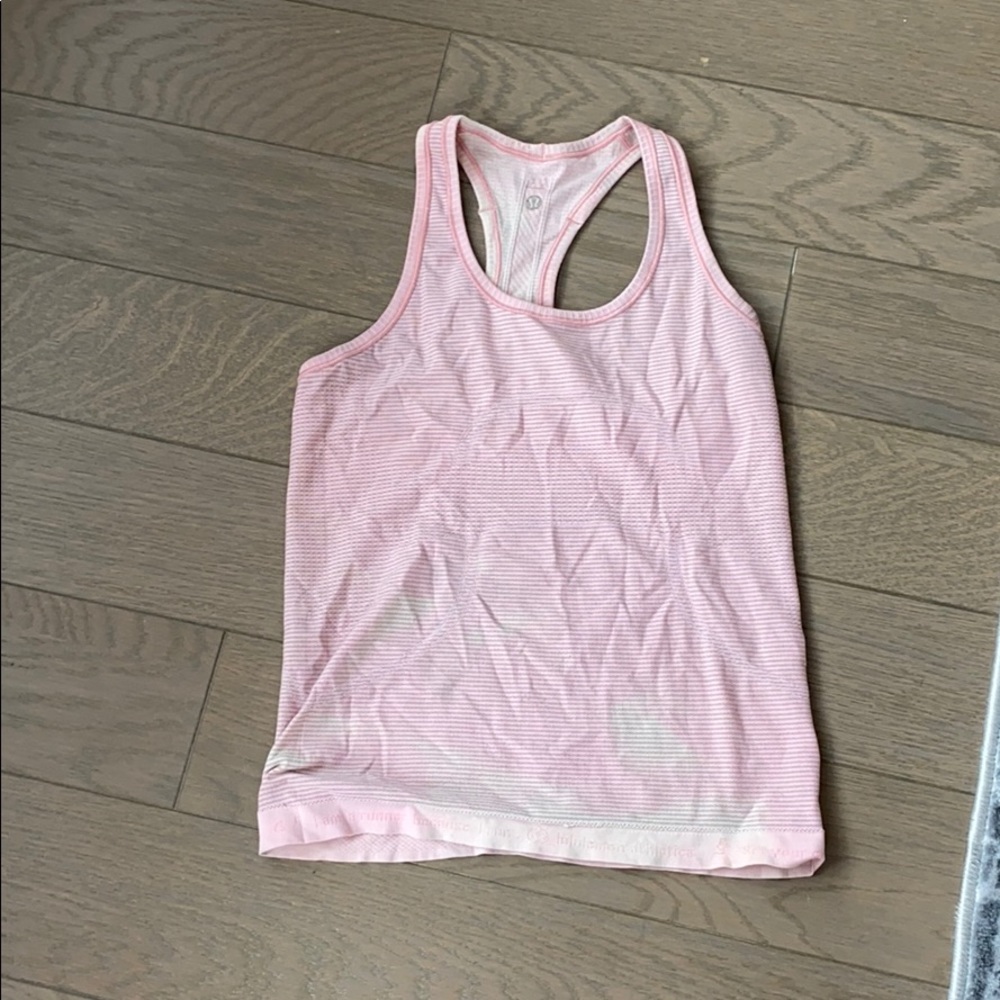 Pink DAMAGED lulu lemon tank